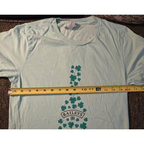 Baileys Mint Green T-Shirt Size Small Print Front and Back 100% Cotton - Picture 5 of 11